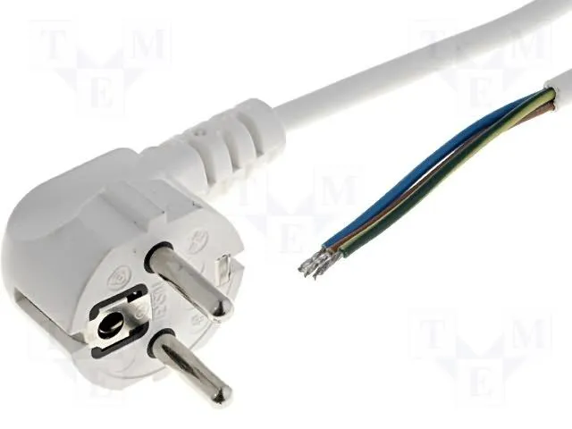 NO NAME KABEL SIECIOWY 3*1,0MM2 Z WTYCZKĄ KĄTOWĄ