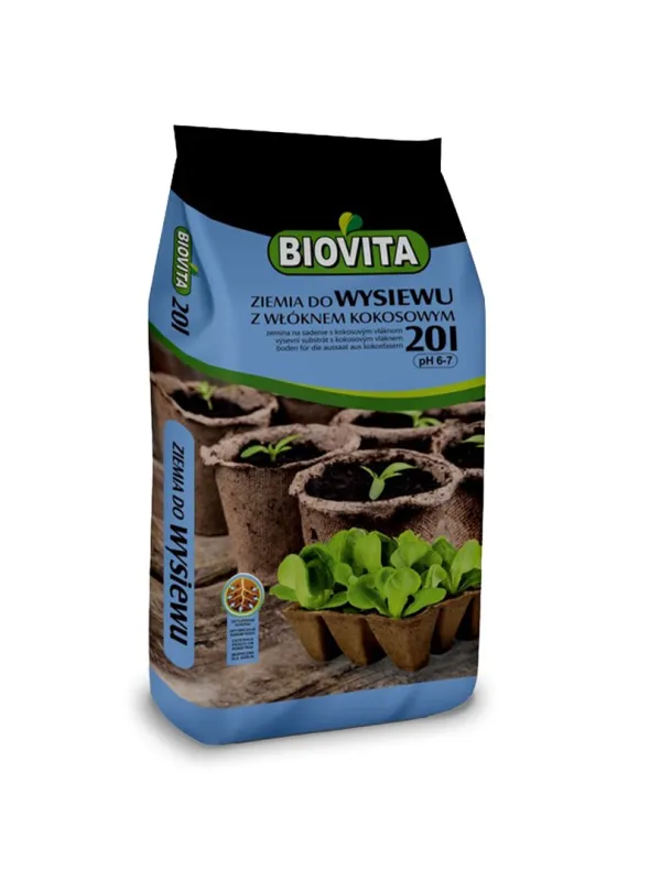 Produkt BIOVITA ZIEMIA DO WYSIEWU Z WŁÓKNEM KOKOSOWYM 20L Obraz
