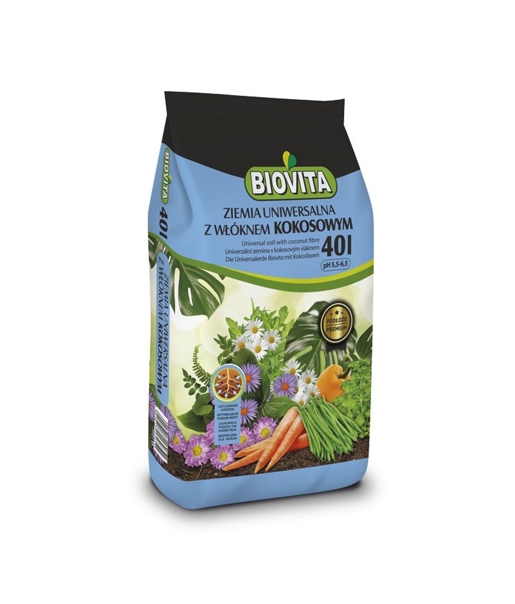 BIOVITA ZIEMIA UNIWERSALNA Z WŁÓKNEM KOKOSOWYM 40L