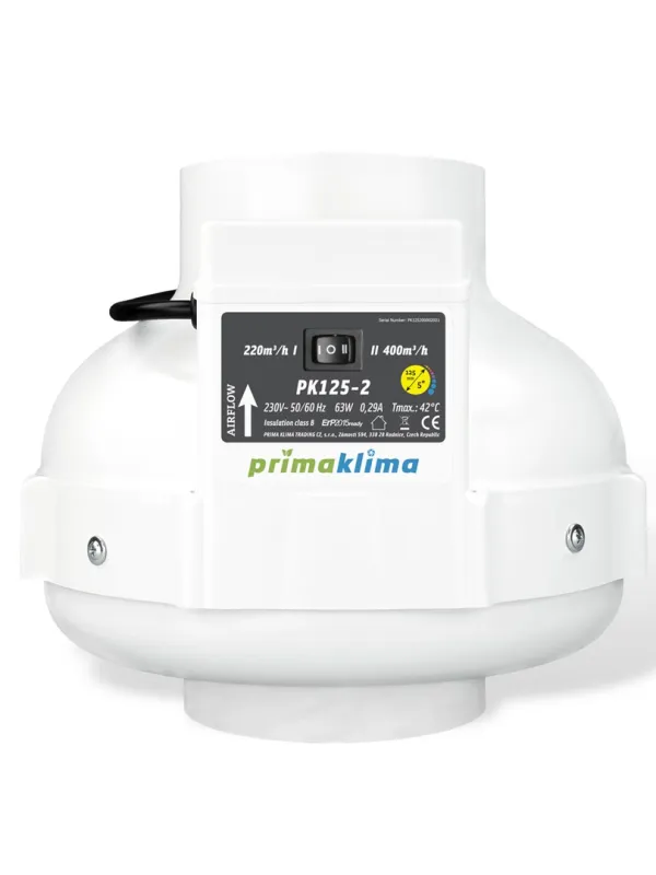 Produkt PRIMA KLIMA WENTYLATOR 2 SPEED 220/400M3/H FI125MM Obraz
