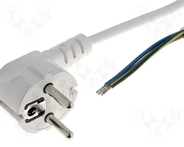 Produkt NO NAME KABEL SIECIOWY 3*1,5MM2 Z WTYCZKĄ KĄTOWĄ Obraz
